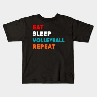 Eat Sleep Volleyball Repeat Kids T-Shirt